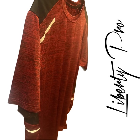 NEW Workout Liberty Pro Dri-Fit Burgundy Athletic T-Shirt -LRG - Picture 8 of 12